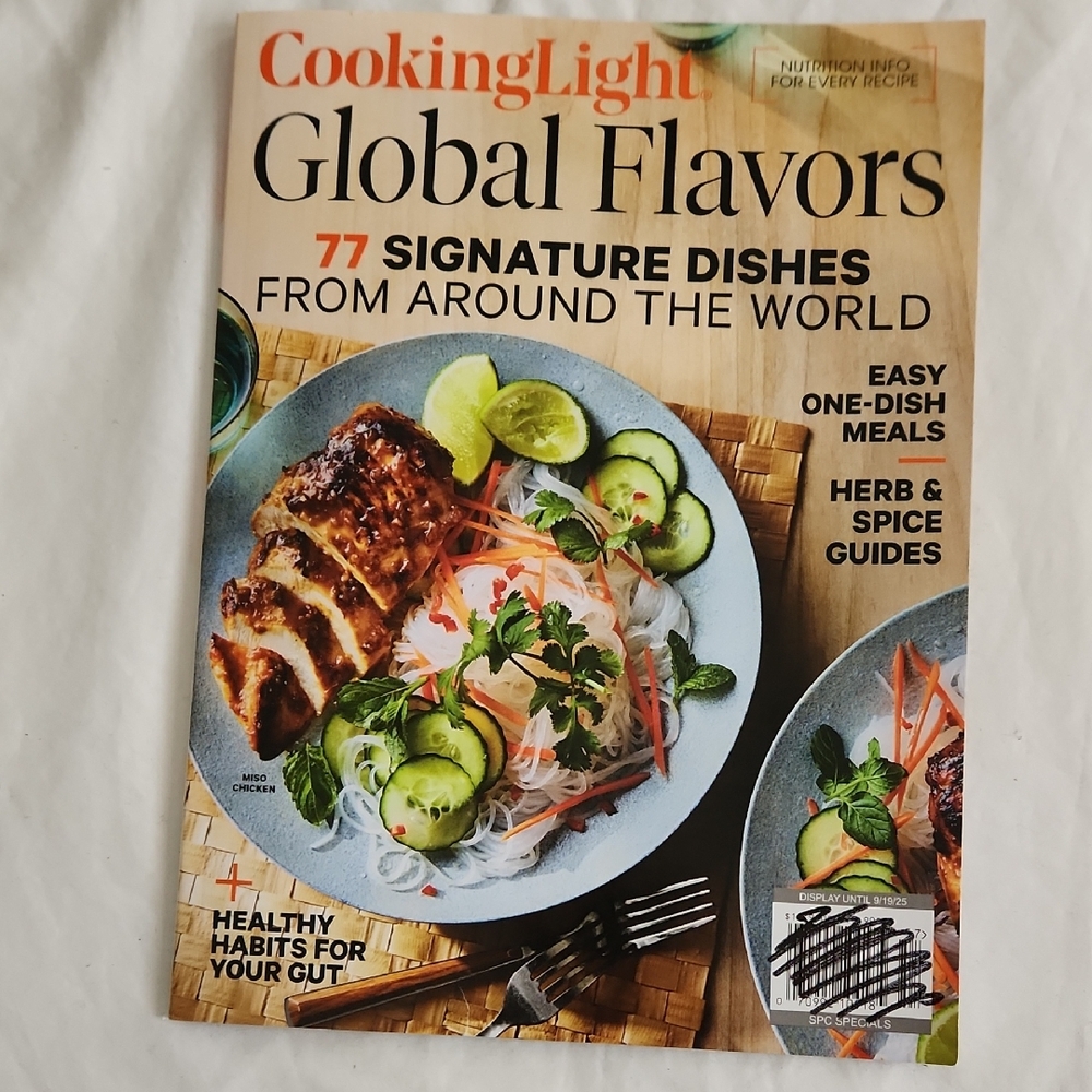 4/$15 Cooking Light Global Flavors Magazine 77 Signature Dishes Edition 2025